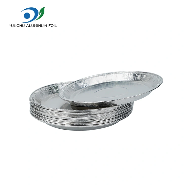ภาชนะอลูมิเนียมฟอยล์สีเงิน 10 นิ้ว