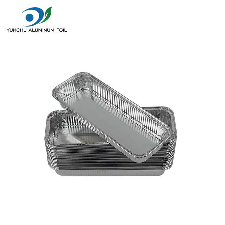 ภาชนะอลูมิเนียมฟอยล์อลูมิเนียมเป็นรูปสี่เหลี่ยมผืนผ้า