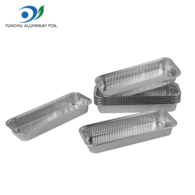 ภาชนะอลูมิเนียมฟอยล์อลูมิเนียมเป็นรูปสี่เหลี่ยมผืนผ้า