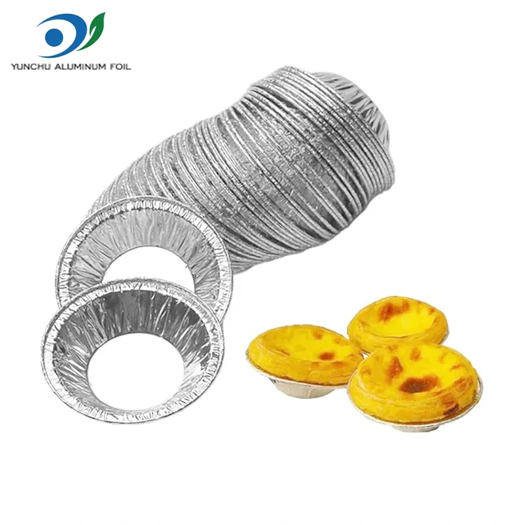 ถาดทาร์ตถาดอลูมิเนียมฟอยล์ซิลเวอร์ซิลเวอร์ภาชนะบรรจุอาหาร