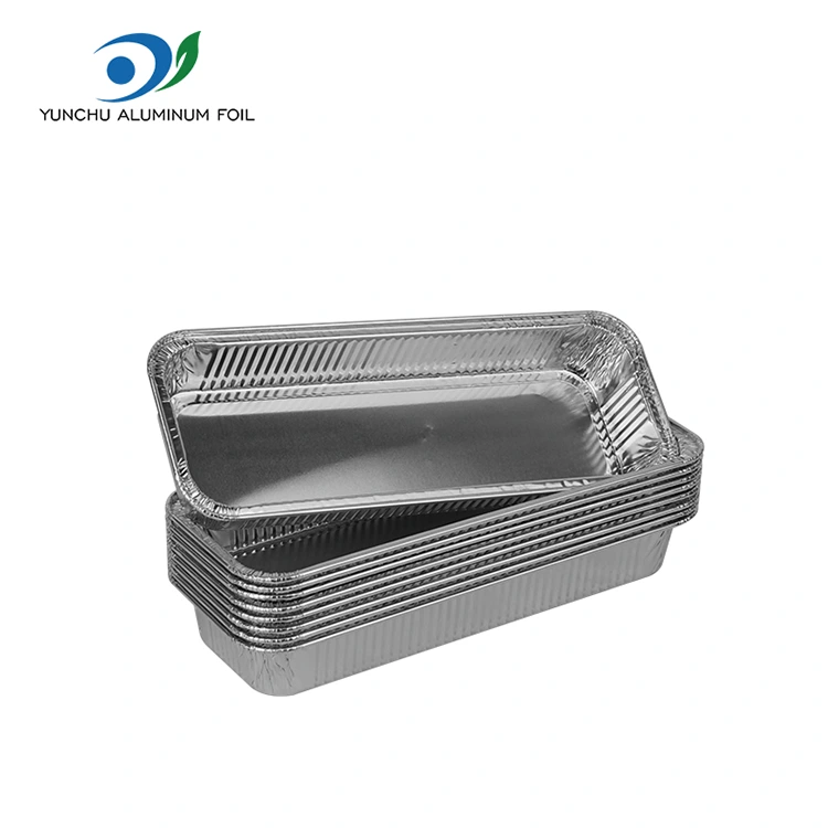 ภาชนะอลูมิเนียมฟอยล์อลูมิเนียมเป็นรูปสี่เหลี่ยมผืนผ้า