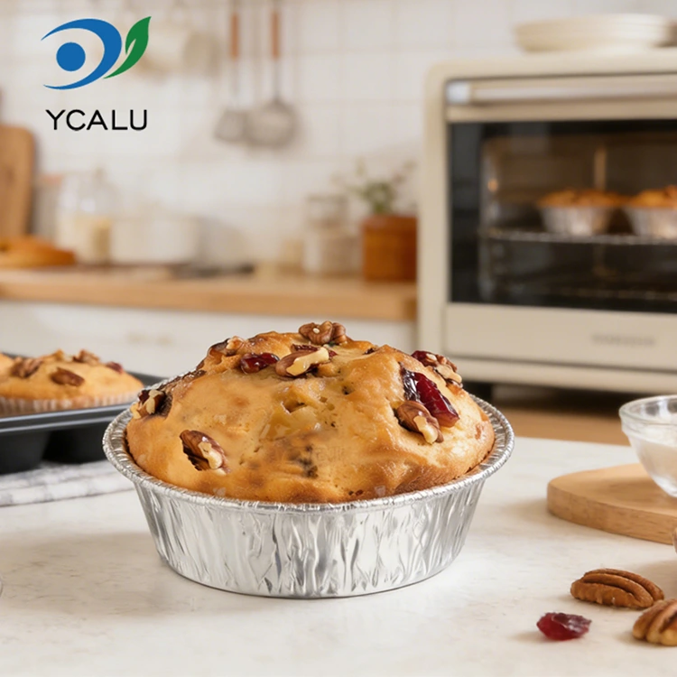 เครื่องทอดอากาศแบบใช้แล้วทิ้งอลูมิเนียมฟอยล์สีเงินภาชนะบรรจุอาหาร