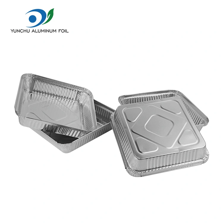 บาร์บีคิวใช้งาน Skewers Silver Aluminium Foil Containers