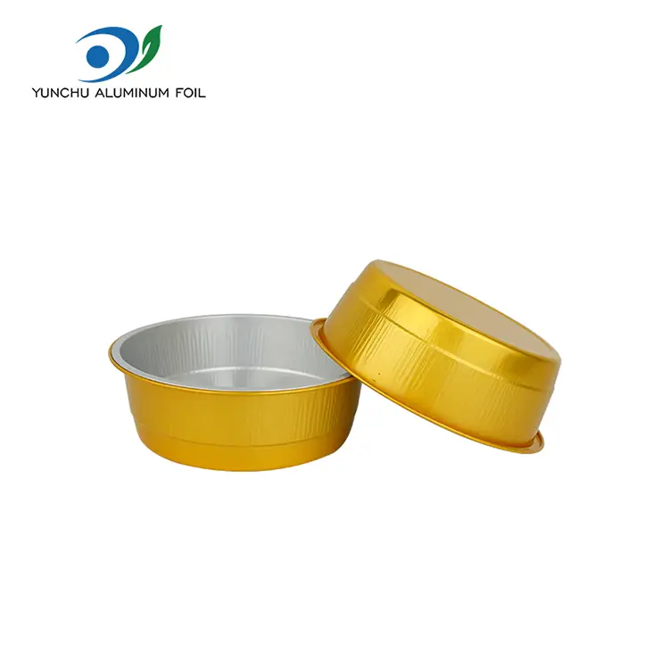 ภาชนะอลูมิเนียมฟอยล์รอบทองคำ