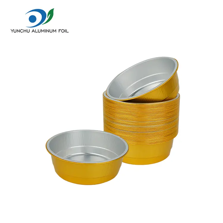 ภาชนะอลูมิเนียมฟอยล์รอบทองคำ