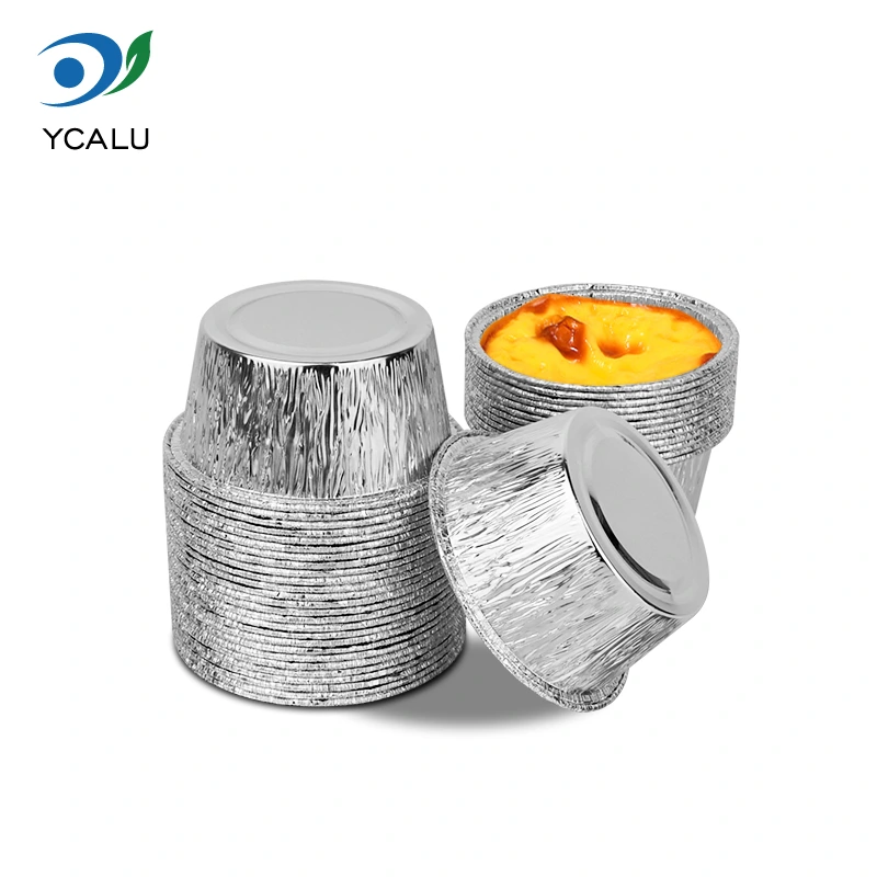 ถาดเค้กกลมใช้แล้วทิ้ง ภาชนะอลูมิเนียมฟอยล์สีเงิน ถาดเค้กกลมใช้แล้วทิ้ง ภาชนะอลูมิเนียมฟอยล์สีเงิน
