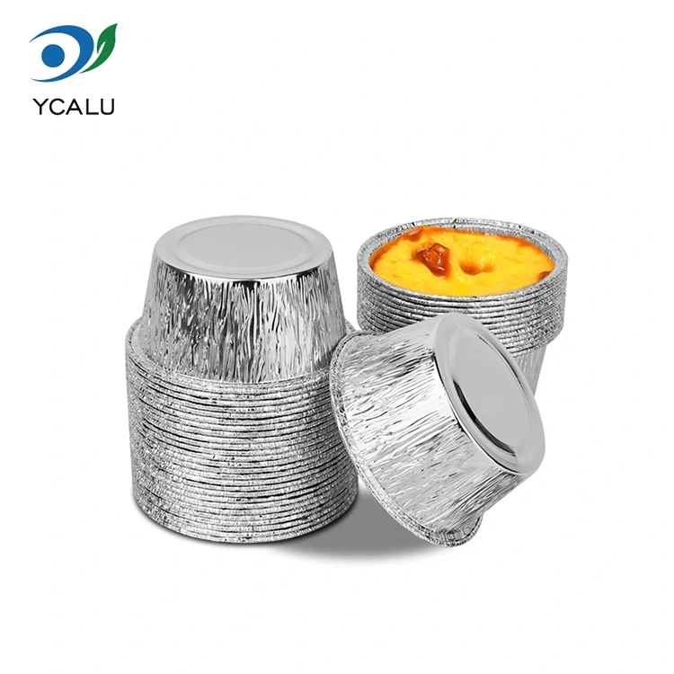ถาดเค้กกลมใช้แล้วทิ้ง ภาชนะอลูมิเนียมฟอยล์สีเงิน ถาดเค้กกลมใช้แล้วทิ้ง ภาชนะอลูมิเนียมฟอยล์สีเงิน