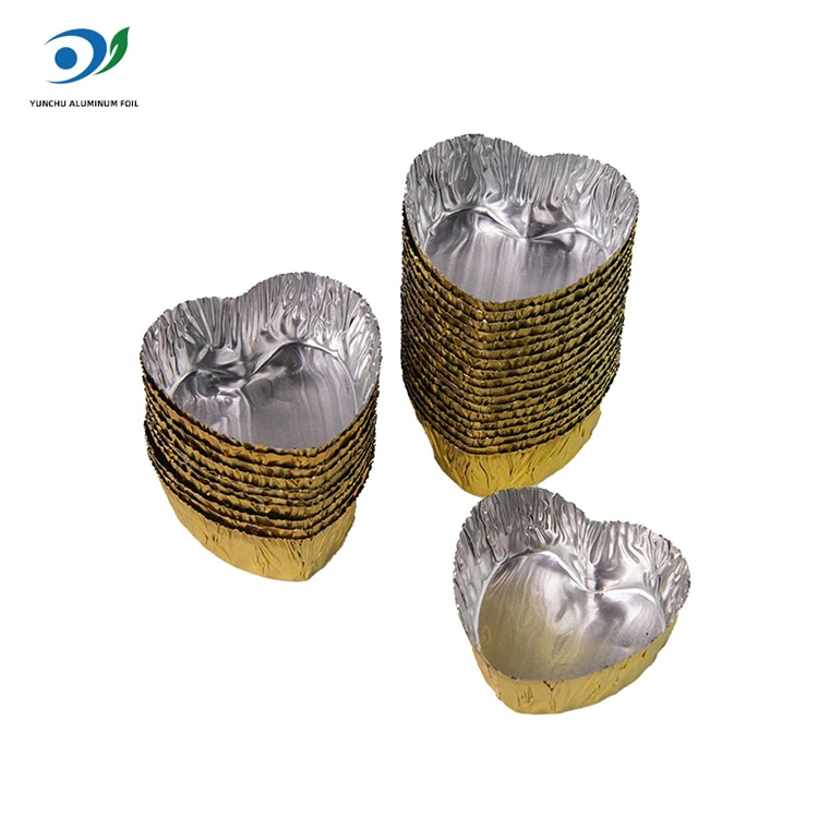 ตู้เก็บอาหารอลูมิเนียมฟอยล์ขนาดเล็กรูปหัวใจ