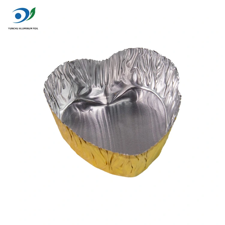 ตู้เก็บอาหารอลูมิเนียมฟอยล์ขนาดเล็กรูปหัวใจ