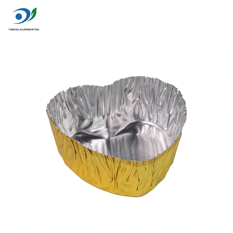 ตู้เก็บอาหารอลูมิเนียมฟอยล์ขนาดเล็กรูปหัวใจ