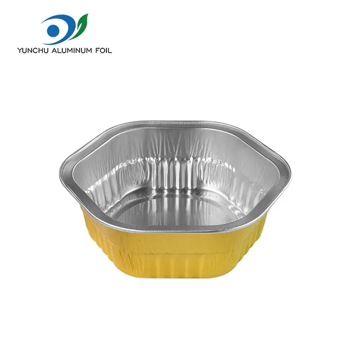 ความร้อน hexagonal takeaway ปิดผนึกภาชนะฟอยล์อลูมิเนียม Smoothwall