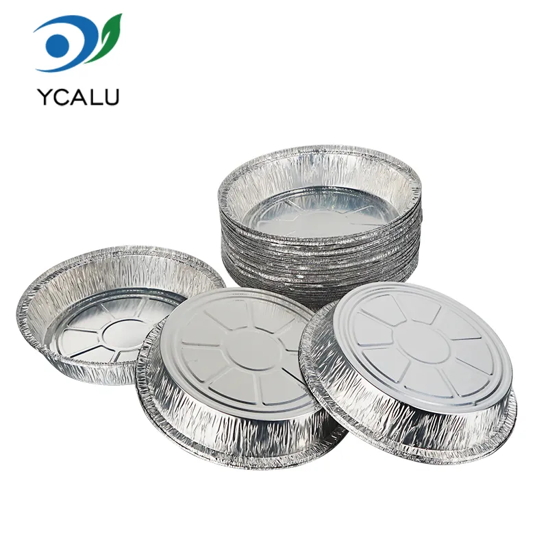 หม้อทอดอากาศอาหารซิลเวอร์อลูมิเนียมฟอยล์ภาชนะ