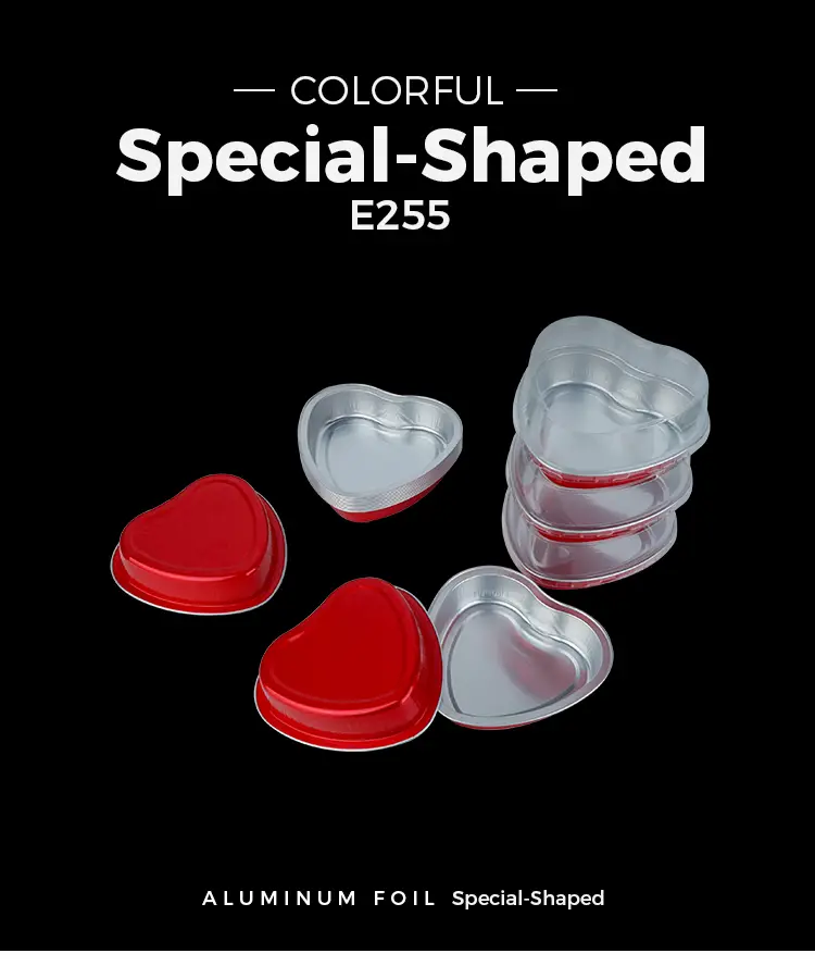 Heart-shaped cake baking Smoothwall Aluminum Foil Containers