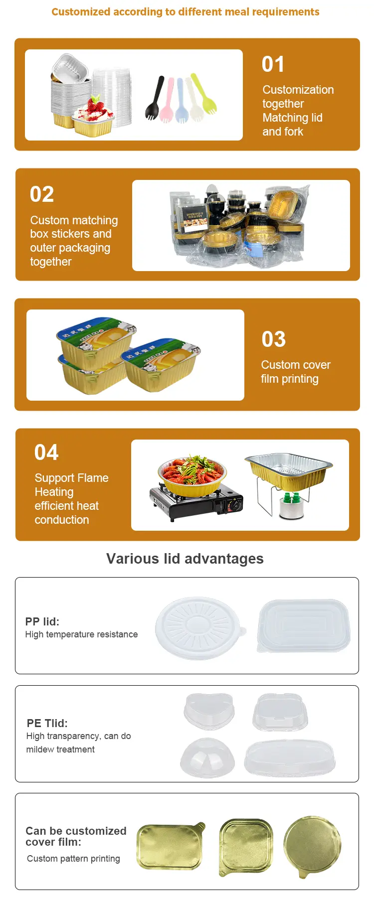 Square Baking Smoothwall Aluminum Foil Containers