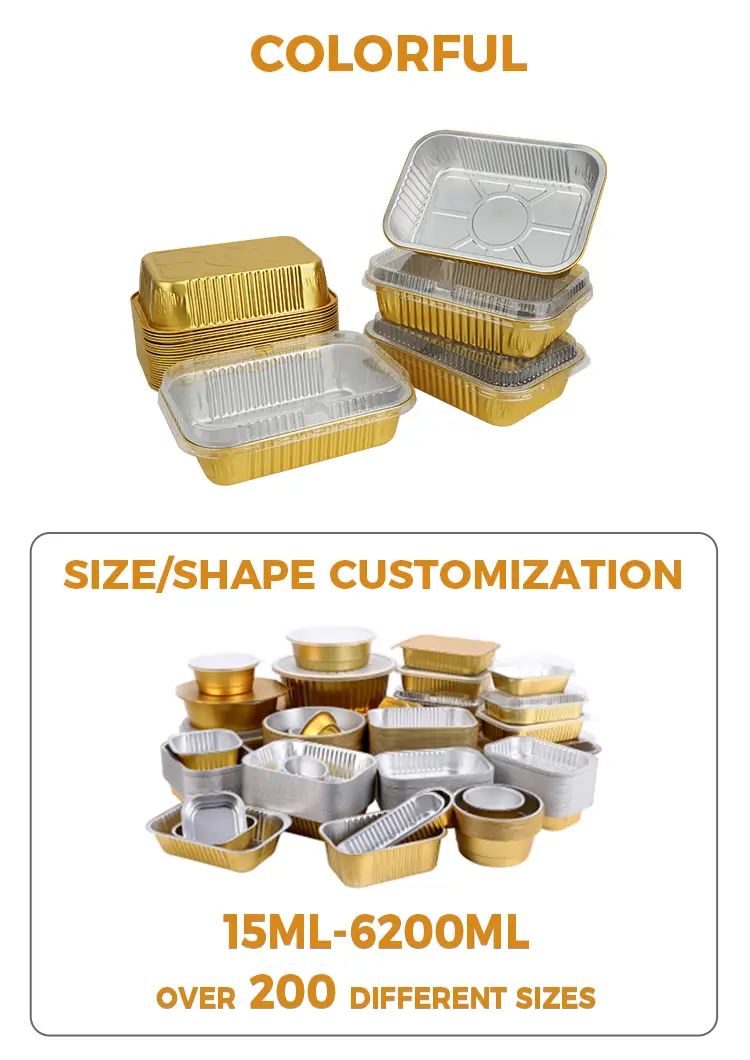 Disposable barbecue takeaway Aluminum Foil Containers