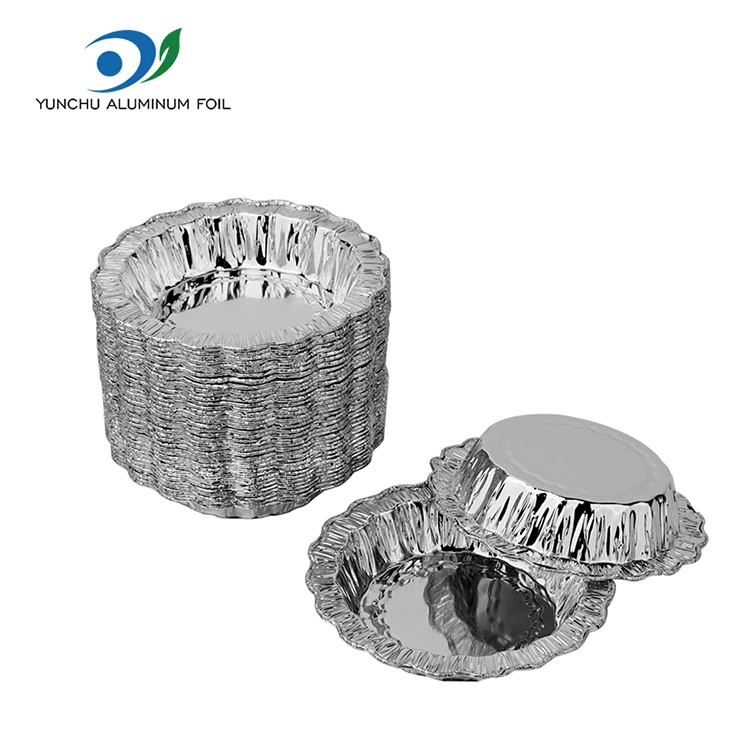 เค้กอบลูกไม้ทรงกลม ภาชนะอลูมิเนียมฟอยล์สีเงิน