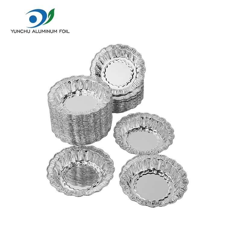 เค้กอบลูกไม้ทรงกลม ภาชนะอลูมิเนียมฟอยล์สีเงิน