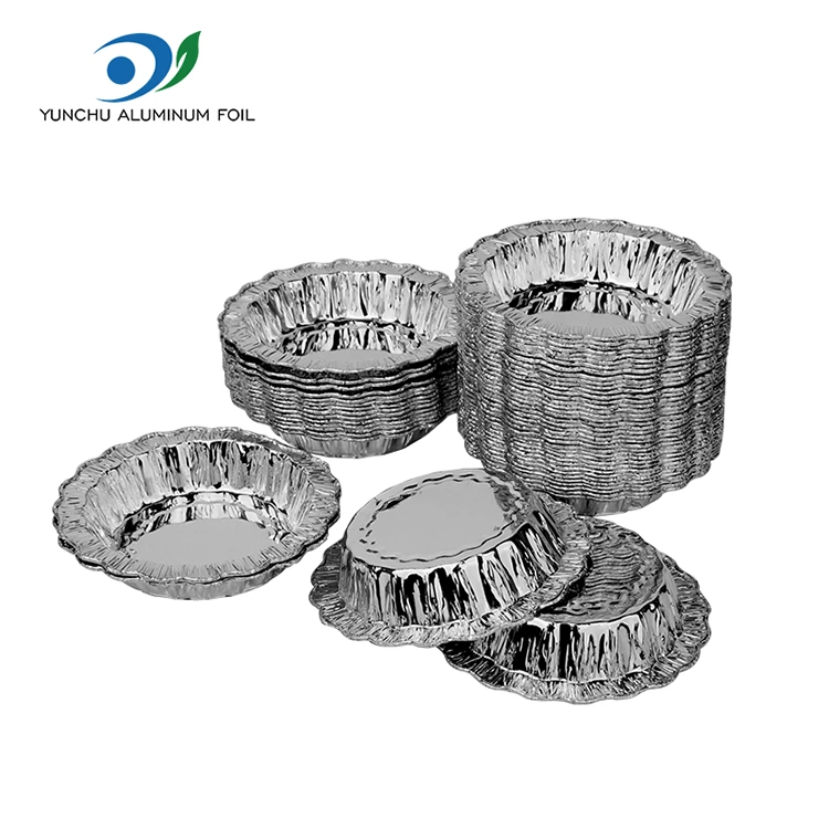เค้กอบลูกไม้ทรงกลม ภาชนะอลูมิเนียมฟอยล์สีเงิน