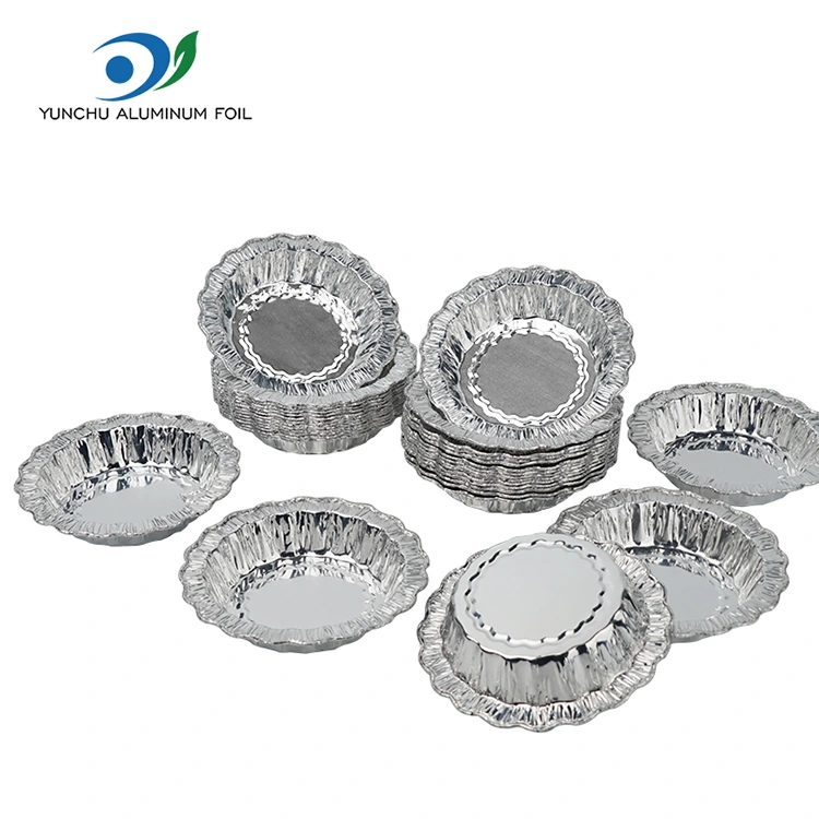 เค้กอบลูกไม้ทรงกลม ภาชนะอลูมิเนียมฟอยล์สีเงิน