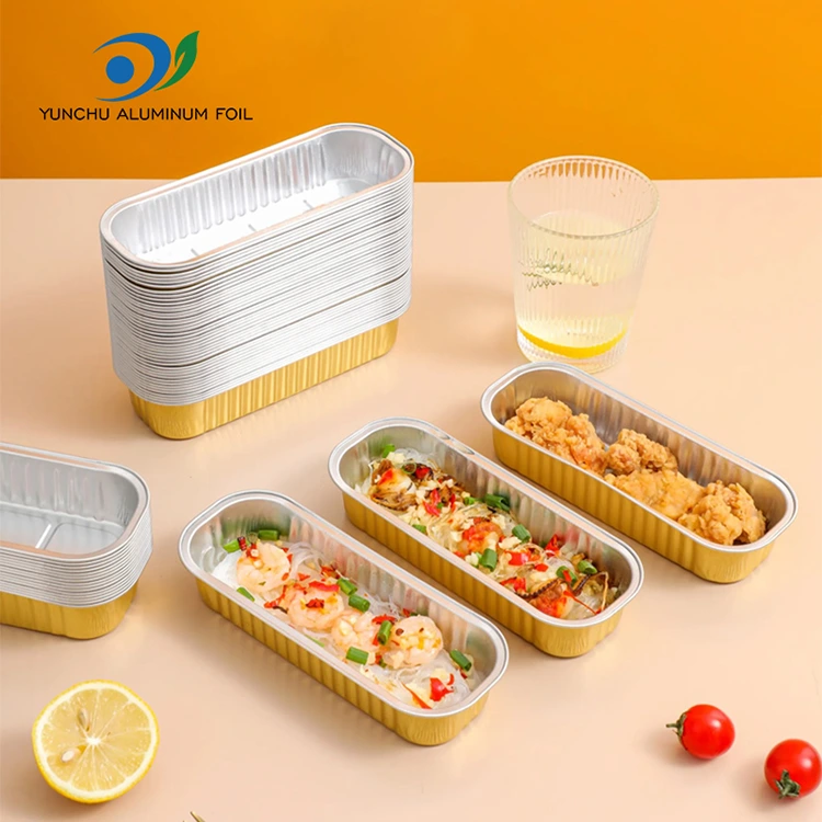 เค้กอบแบบสี่เหลี่ยมผืนผ้าภาชนะอลูมิเนียมฟอยล์ Smoothwall