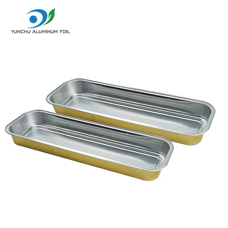 ขนมปังรูปสี่เหลี่ยมผืนผ้าอลูมิเนียมฟอยล์เรียบ