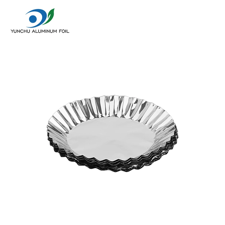 ถาดอบเค้กทรงกลมพร้อมภาชนะบรรจุอาหารฟอยล์อลูมิเนียมสีเงิน