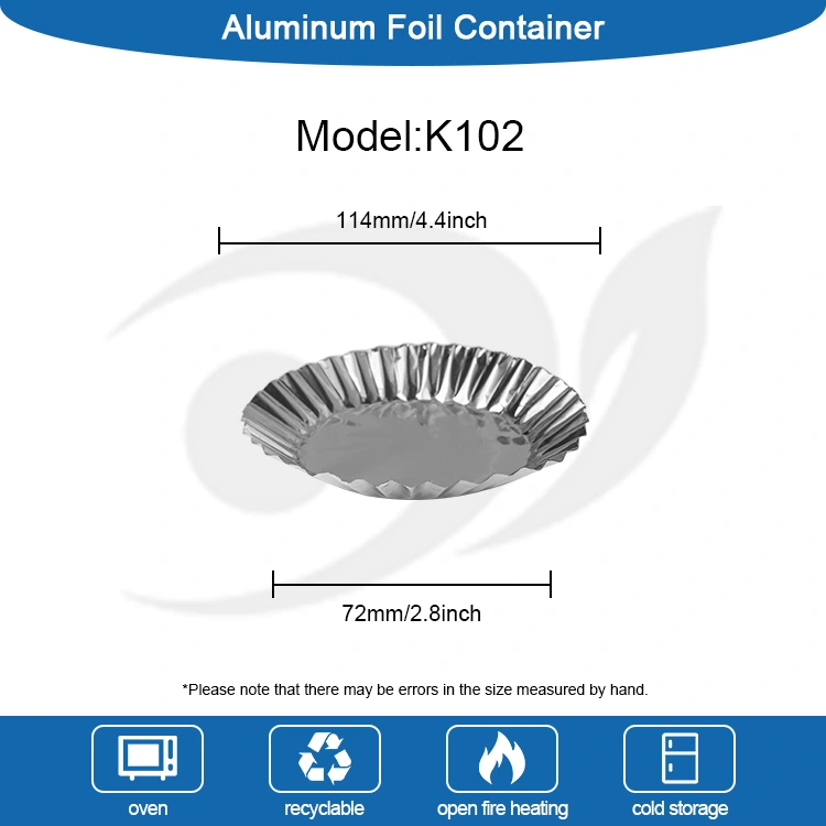 ถาดอบเค้กทรงกลมพร้อมภาชนะบรรจุอาหารฟอยล์อลูมิเนียมสีเงิน