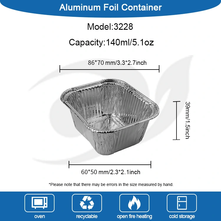 แผ่นรองอบสแควร์ผัดอากาศอลูมิเนียมฟอยล์ซิลเวอร์