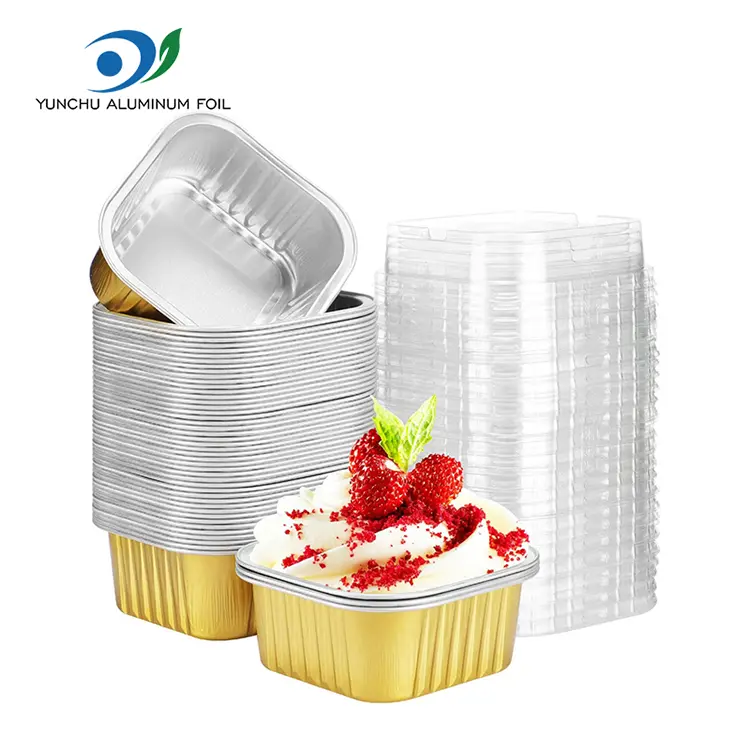 Square Baking Smoothwall อลูมิเนียมฟอยล์ภาชนะบรรจุ
