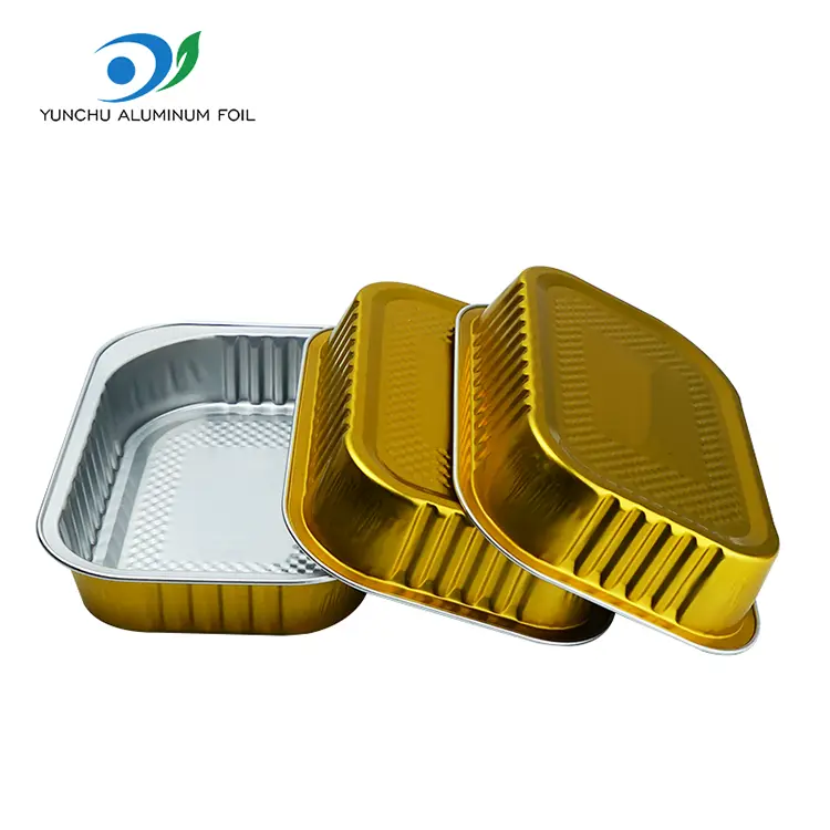 การรับประทานอาหารสี่เหลี่ยมจัตุรัสการรับประทานอาหารอลูมิเนียมฟอยล์สีทอง