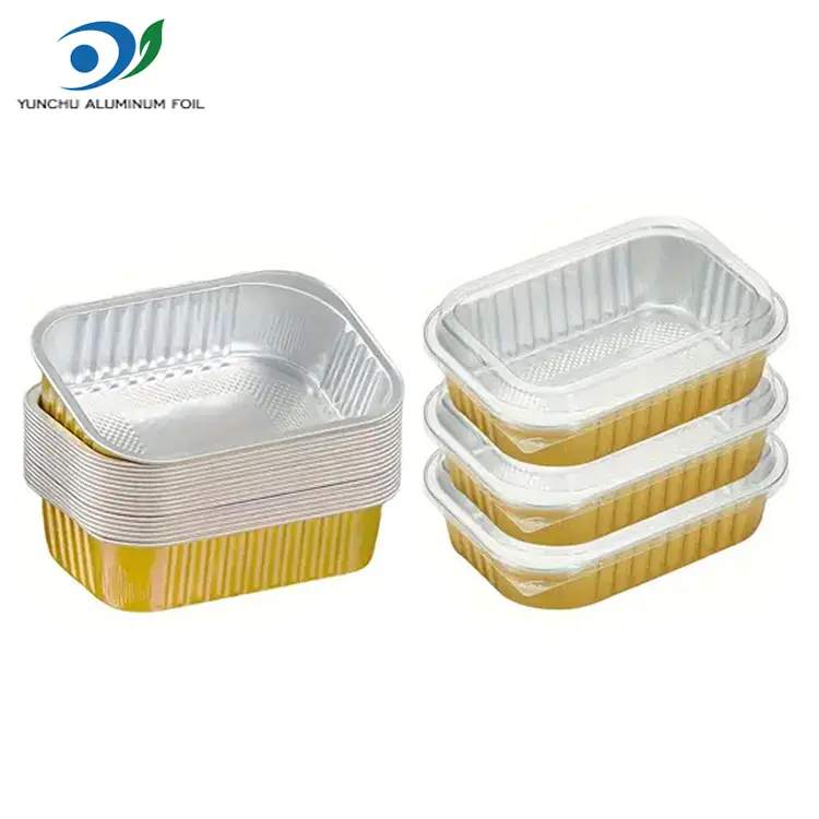 การรับประทานอาหารสี่เหลี่ยมจัตุรัสการรับประทานอาหารอลูมิเนียมฟอยล์สีทอง